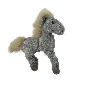 Russ Horse Gray 7 inch Plush Stuffed Animal Toy Tan Mane Tail